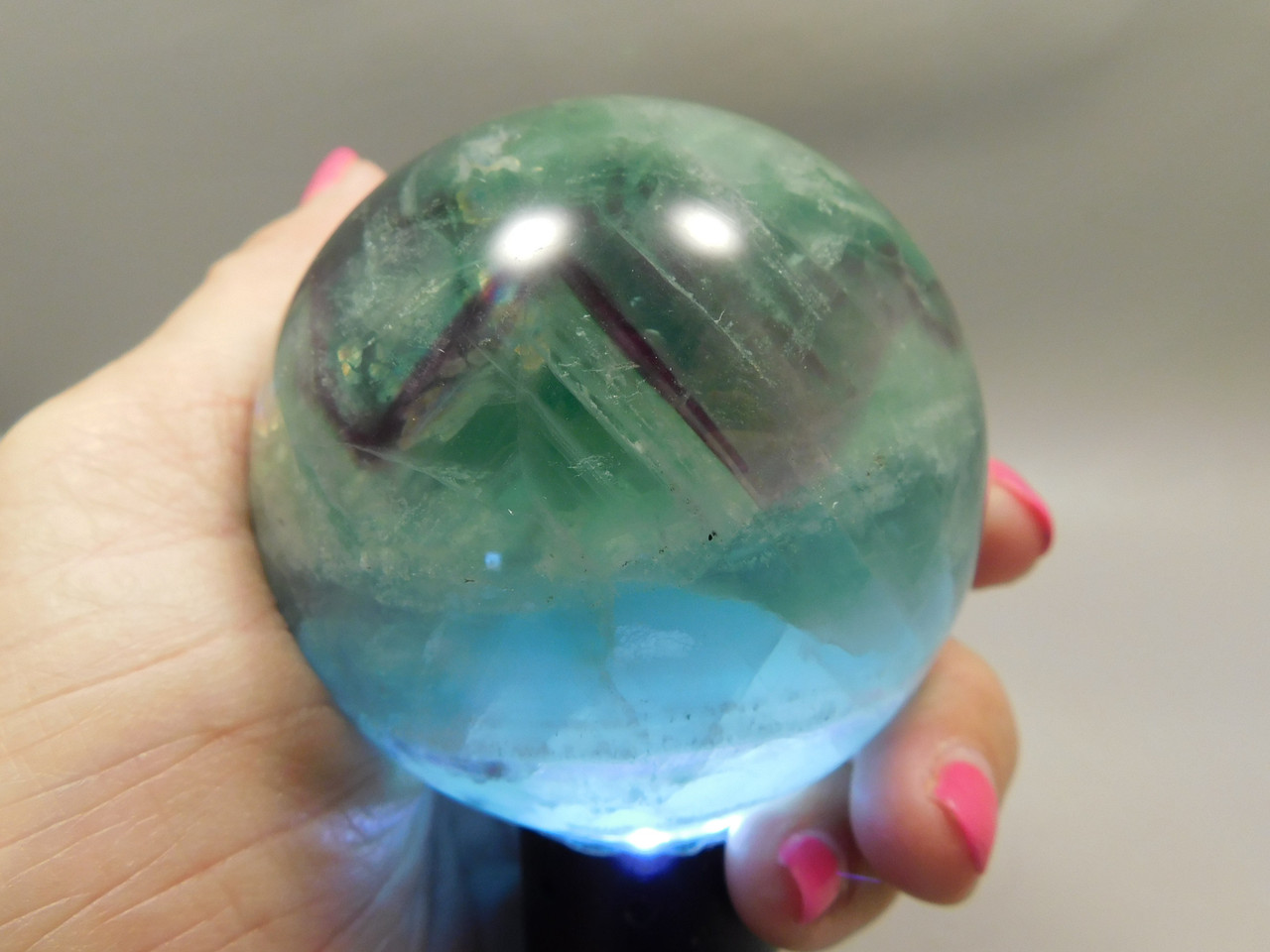 Fluorite Crystal Sphere 2.5 inch Mineral Green Stone 65 mm #O23
