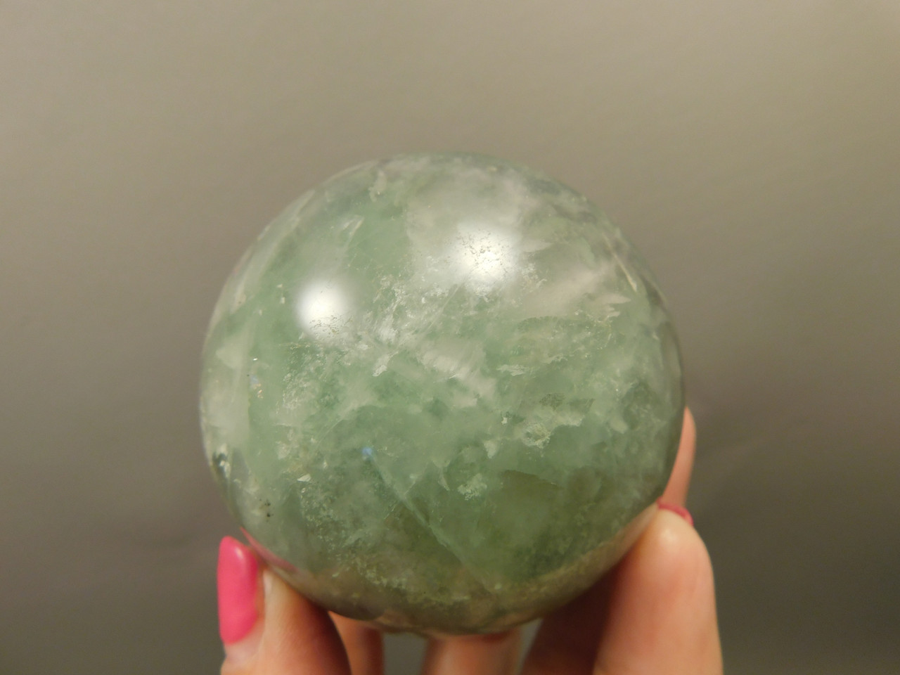 Fluorite Crystal Sphere 2.5 inch Mineral Green Stone 65 mm #O23