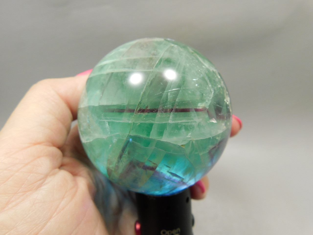 Fluorite Crystal Sphere 2.4 inch Mineral Green Stone 62 mm #O25