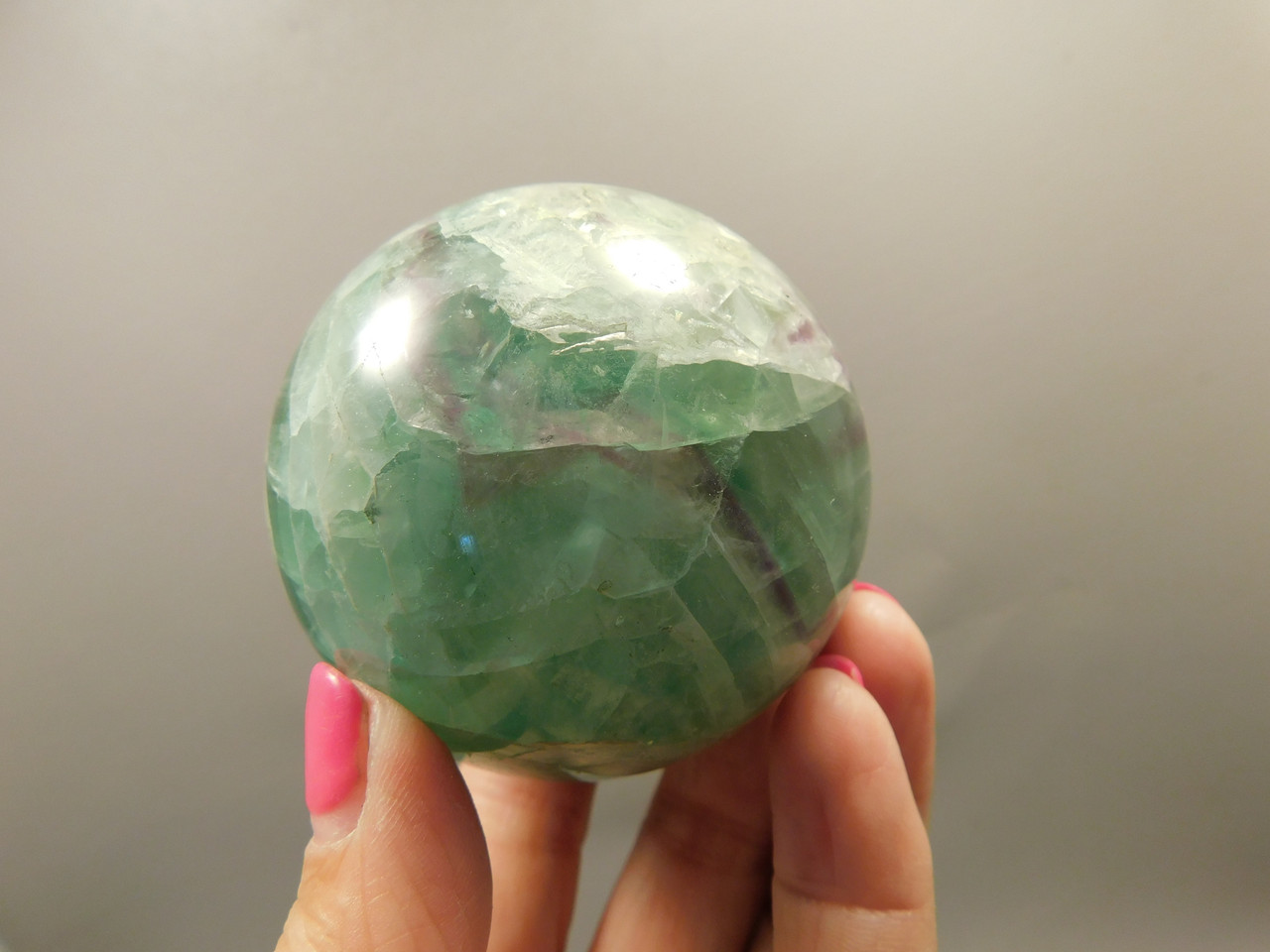 Fluorite Crystal Sphere 2.4 inch Mineral Green Stone 62 mm #O25
