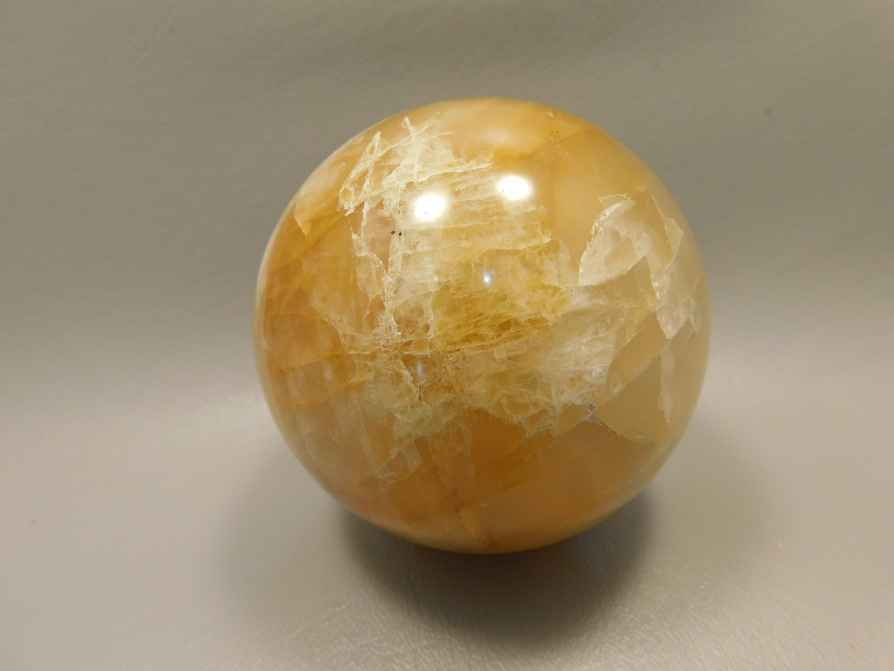 Golden Quartz Crystal Ball Large 3.3 inch Polished Stone Sphere #O11