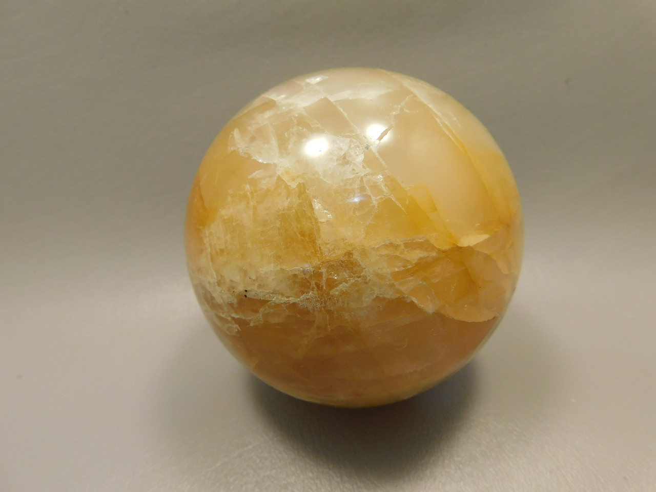 Golden Quartz Crystal Ball Large 3.3 inch Polished Stone Sphere #O11