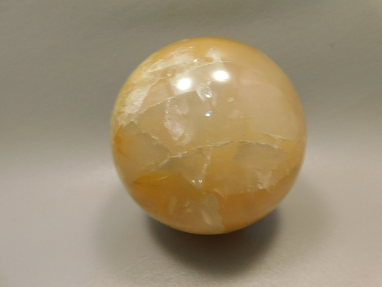 Golden Quartz Crystal Ball Large 3.3 inch Polished Stone Sphere #O11