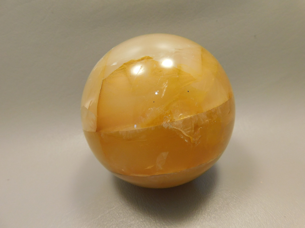 Golden Quartz Crystal Ball Large 3.3 inch Polished Stone Sphere #O11