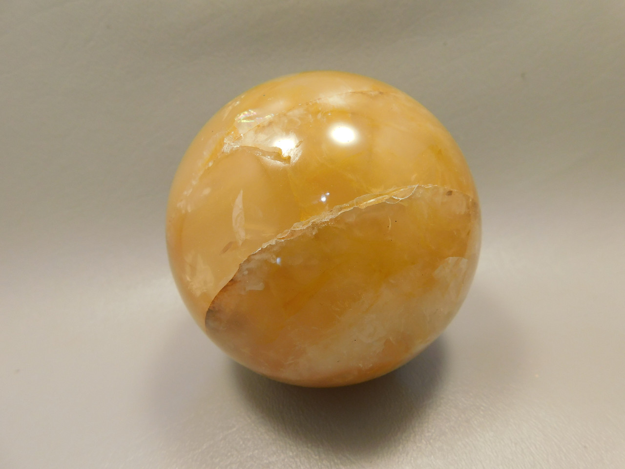 Golden Quartz Crystal Ball Large 3.3 inch Polished Stone Sphere #O11