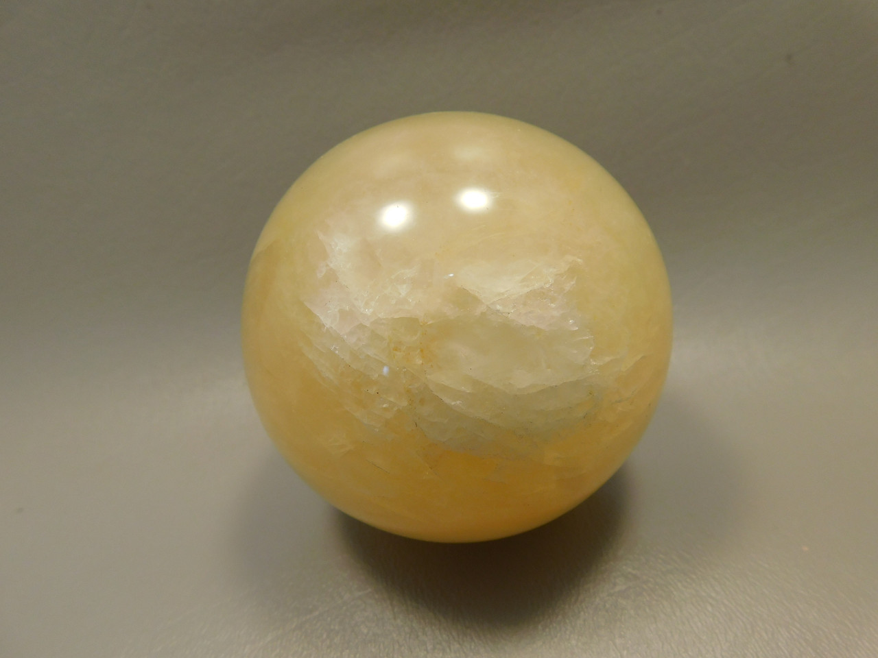 Golden Quartz Crystal Ball Large 3 inch Polished Stone Sphere #O12