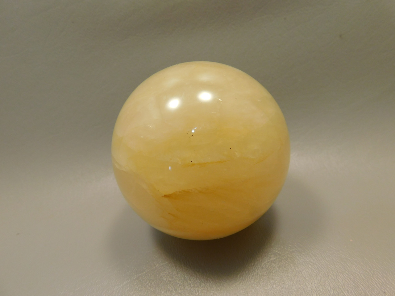 Golden Quartz Crystal Ball Large 3 inch Polished Stone Sphere #O12
