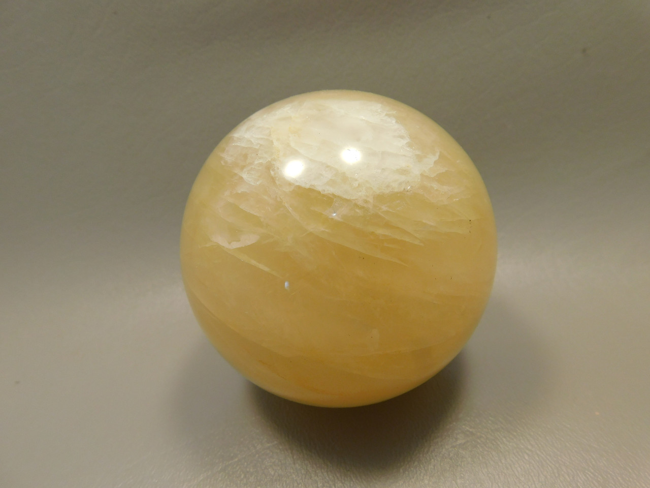Golden Quartz Crystal Ball Large 3 inch Polished Stone Sphere #O12