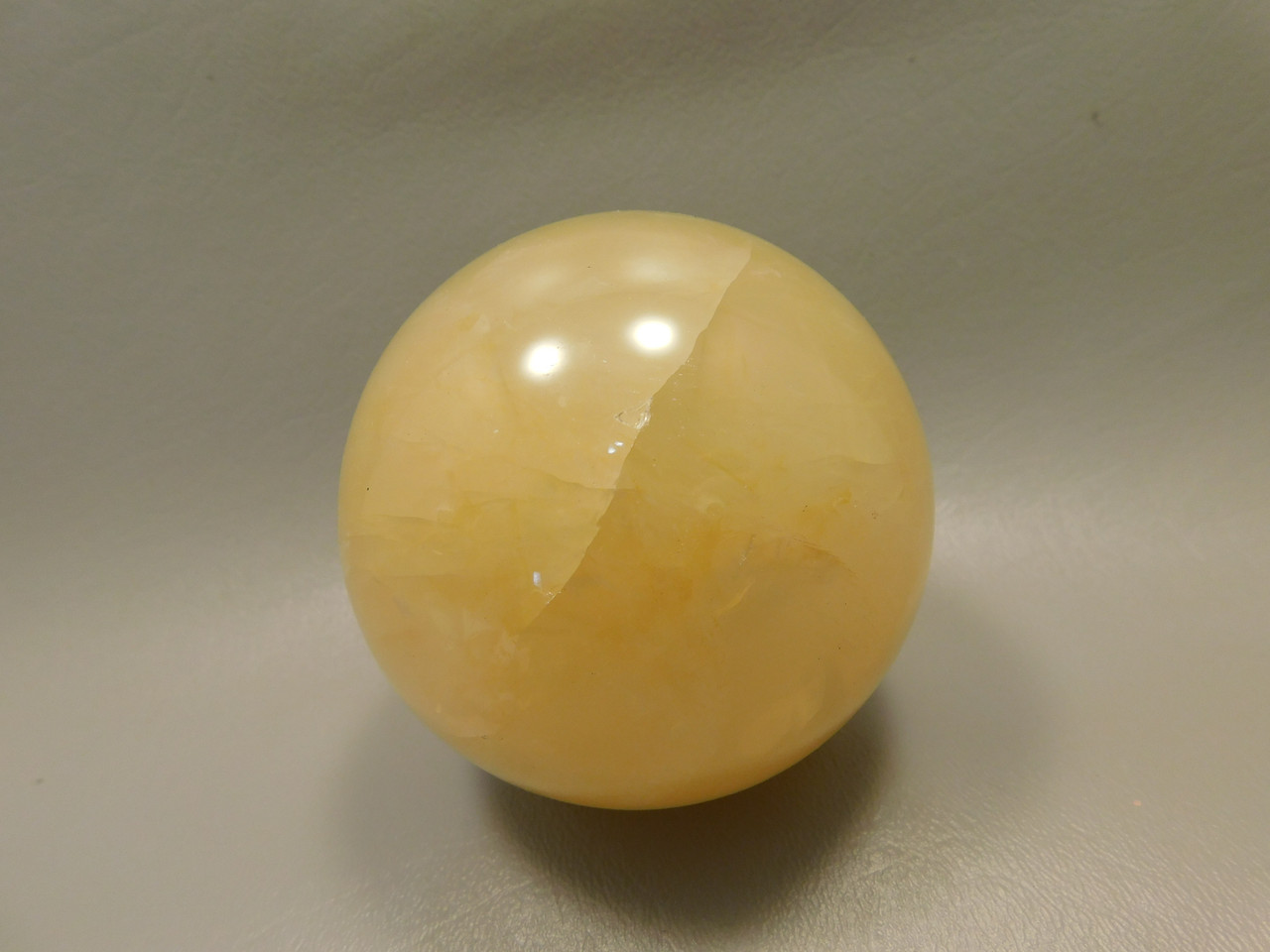 Golden Quartz Crystal Ball Large 3 inch Polished Stone Sphere #O12