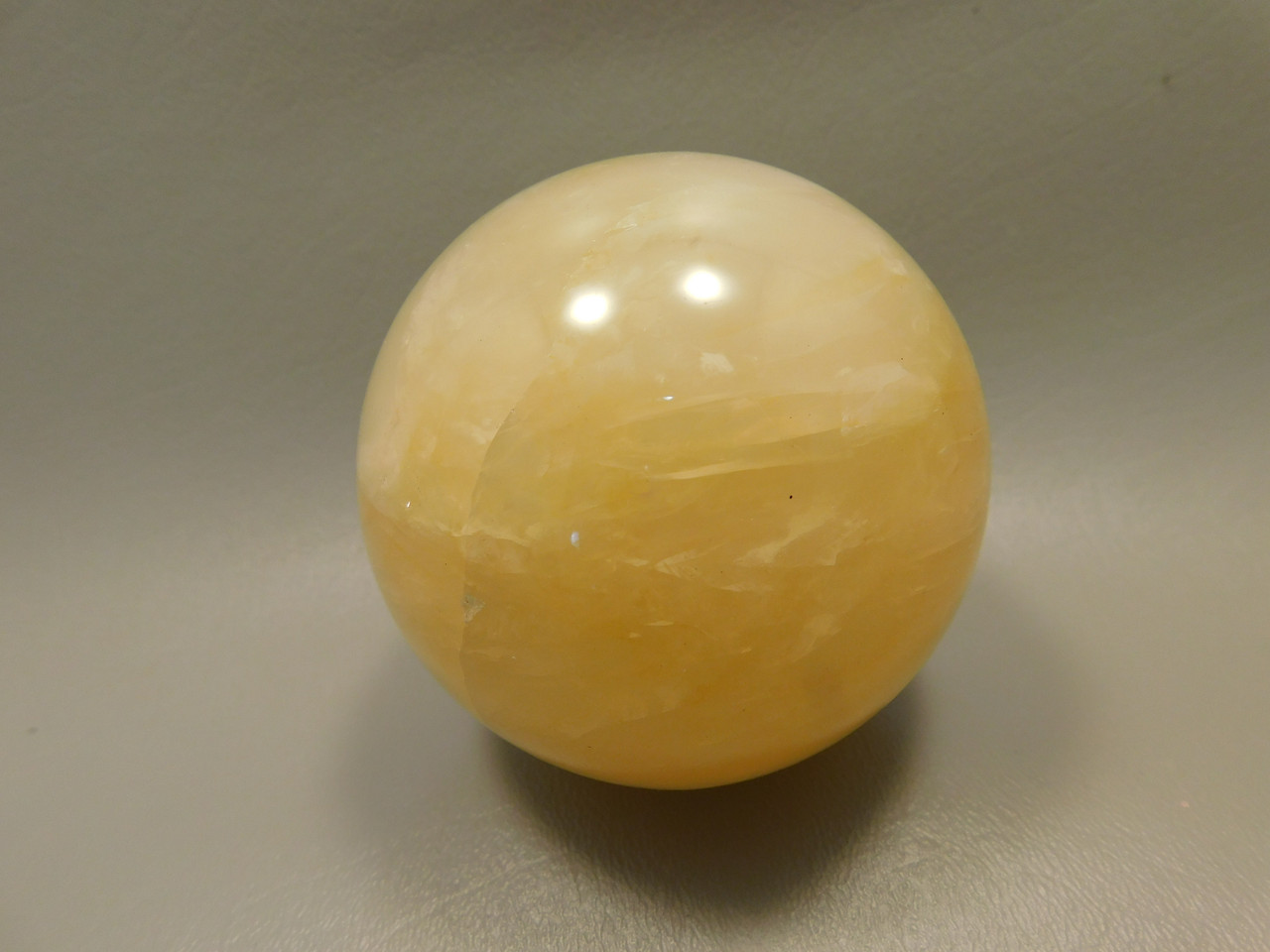 Golden Quartz Crystal Ball Large 3 inch Polished Stone Sphere #O12