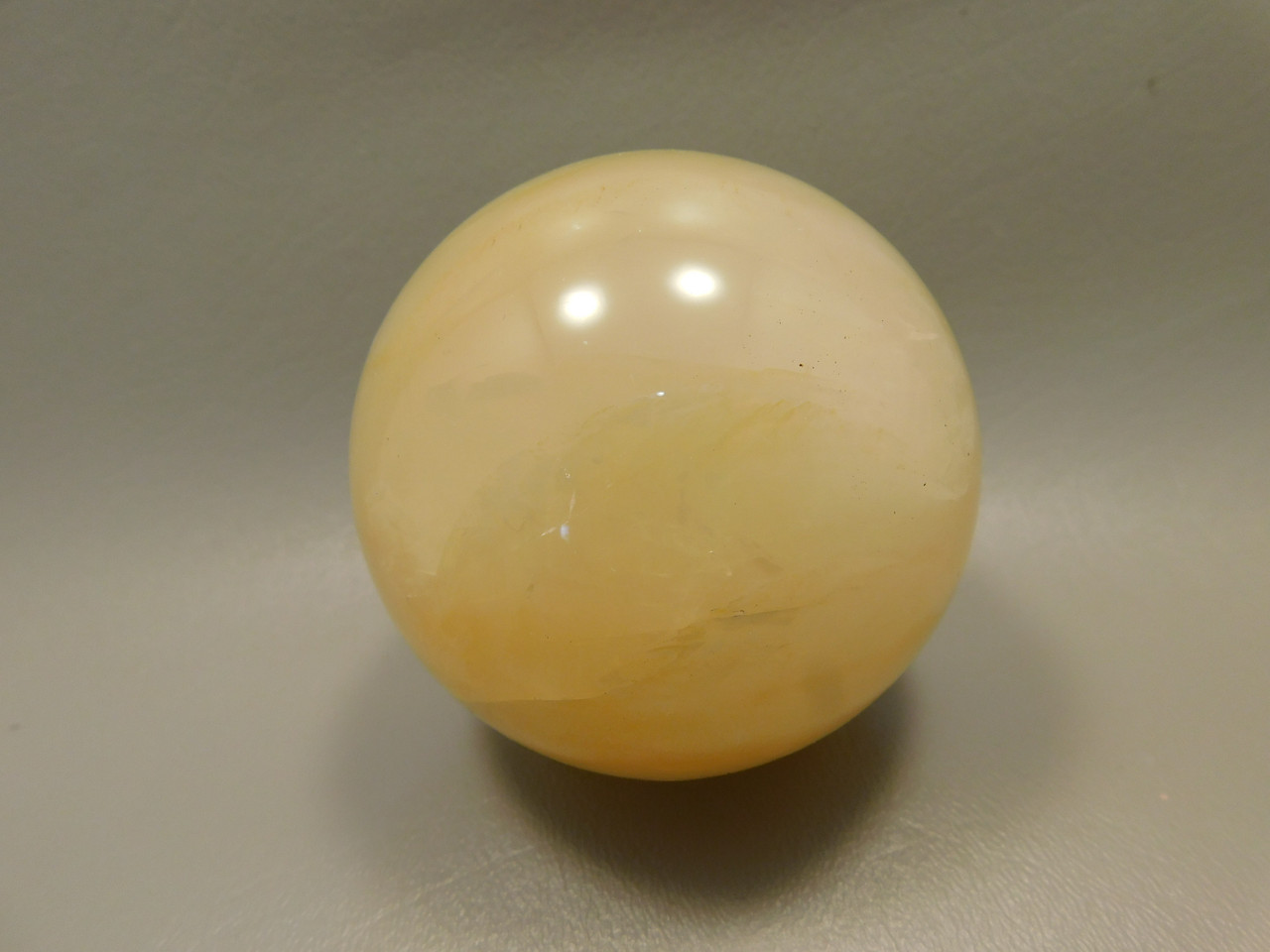 Golden Quartz Crystal Ball Large 3 inch Polished Stone Sphere #O12