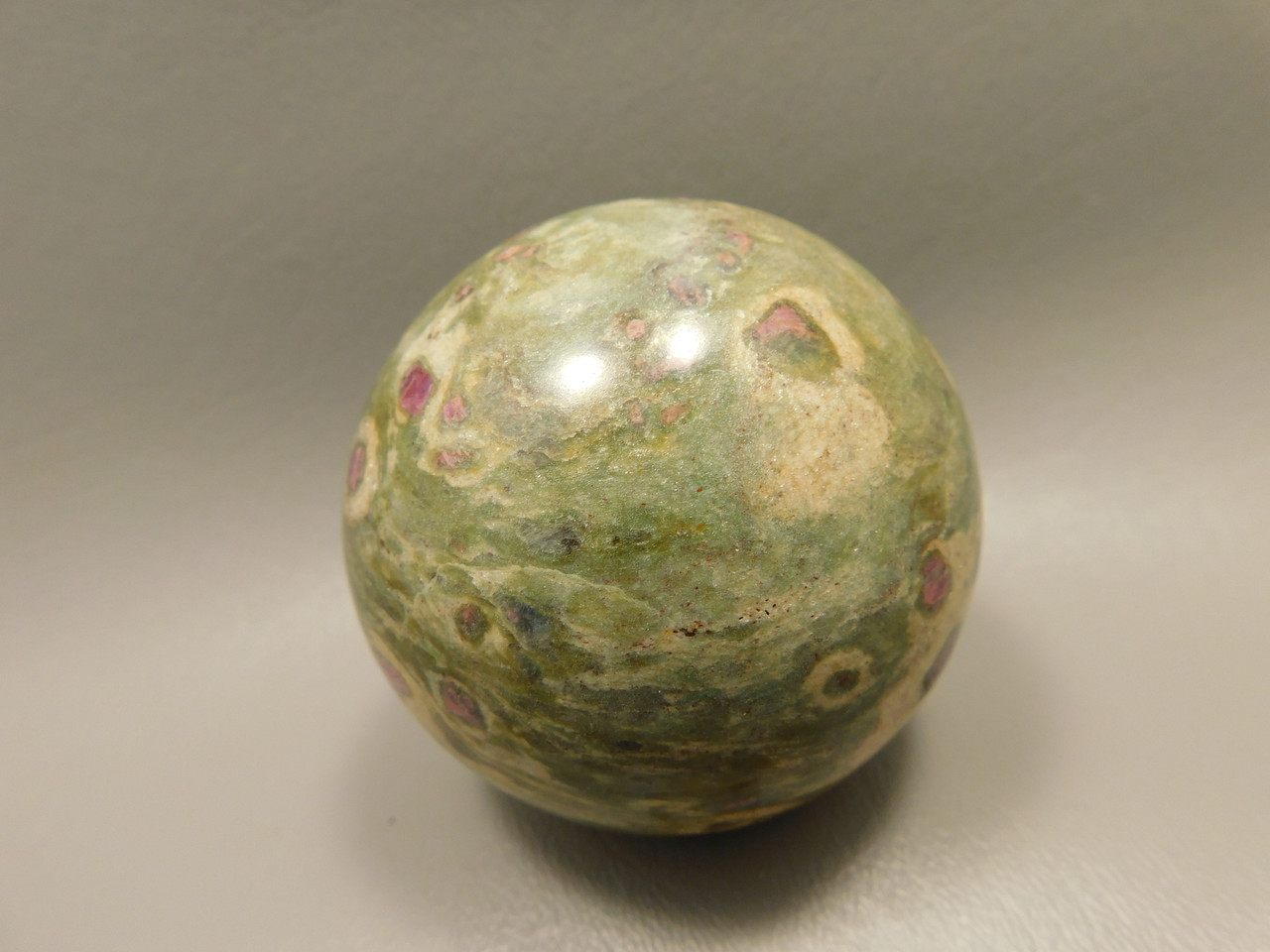 Ruby and Fuchsite 2.5 inch Stone Sphere Rock Gemstone 63 mm Ball #O4
