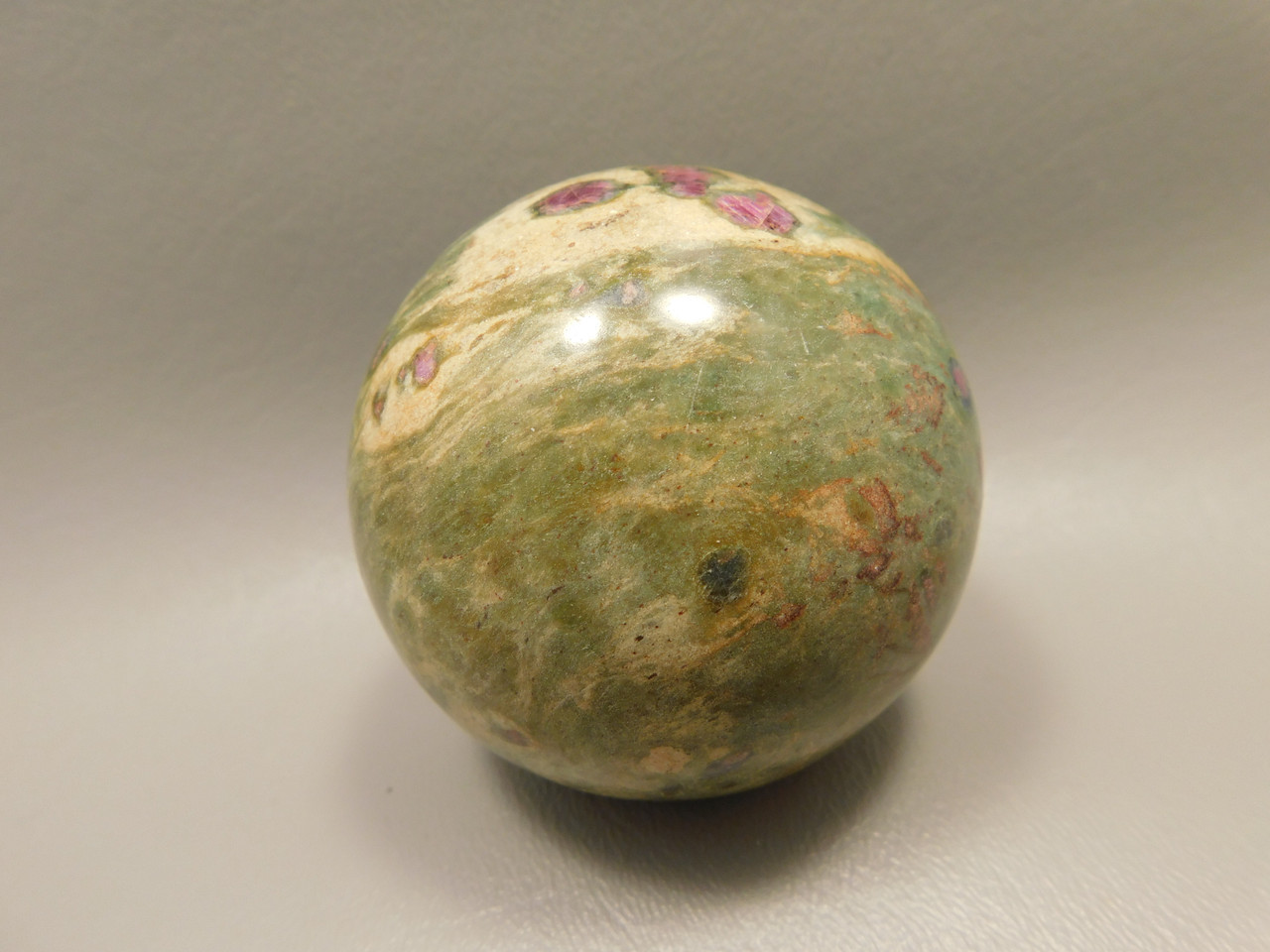 Ruby and Fuchsite 2.5 inch Stone Sphere Rock Gemstone 63 mm Ball #O4