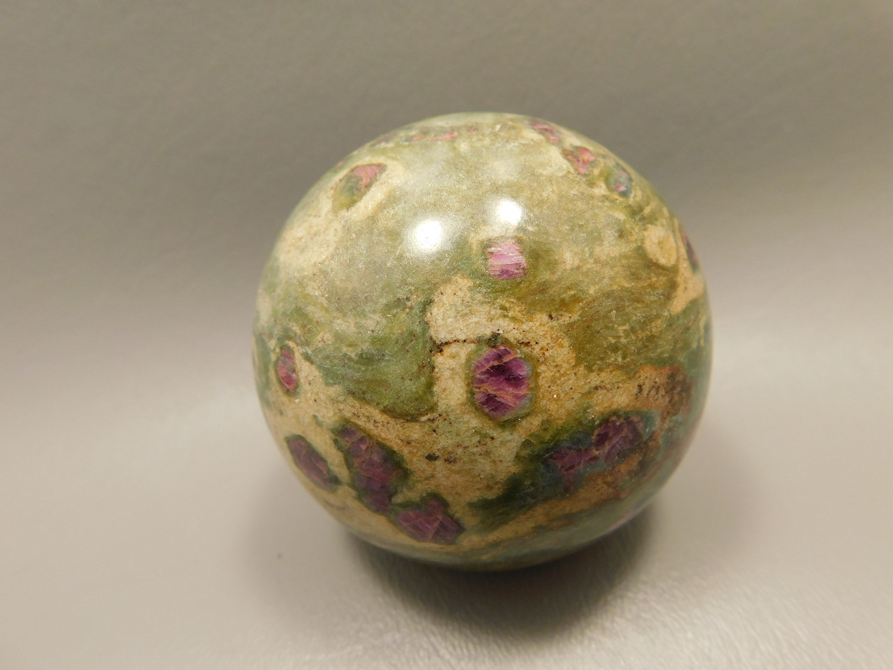 Ruby and Fuchsite 2.5 inch Stone Sphere Rock Gemstone 63 mm Ball #O4