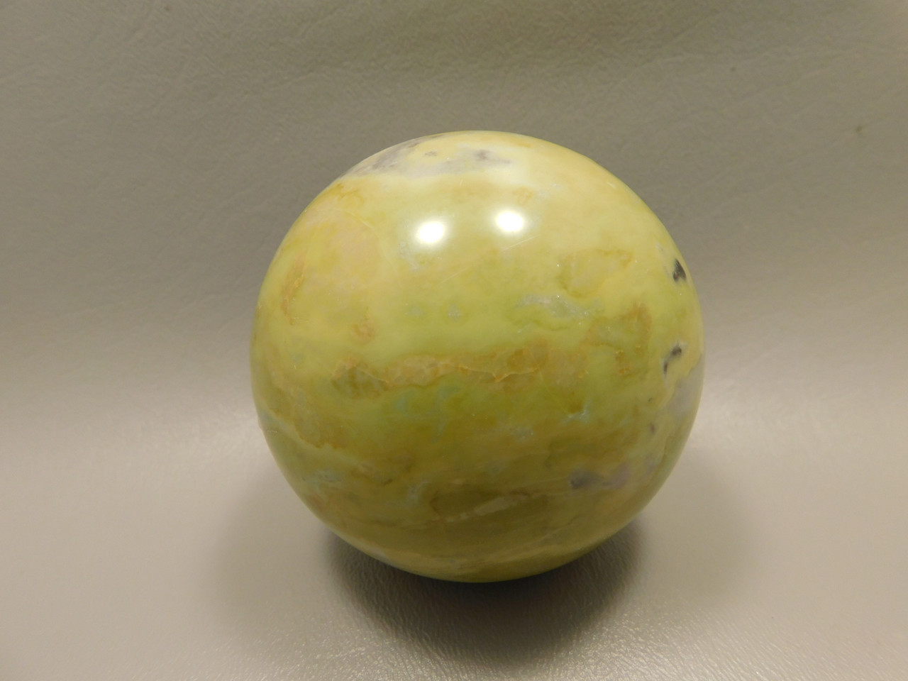 Devalite Stone Sphere Serpentine & Augite 3 inch Carved Rock Arizona #O1