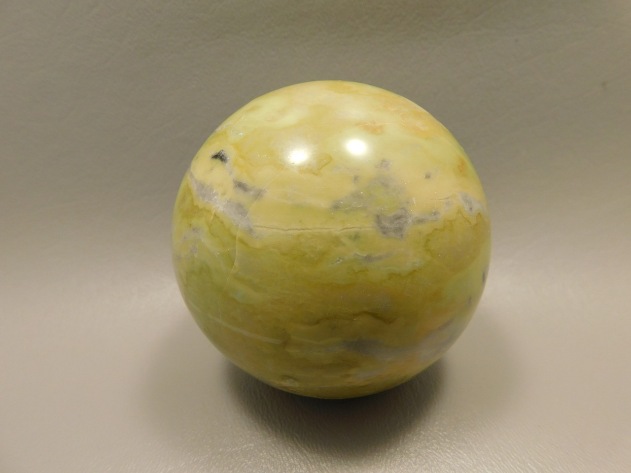 Devalite Stone Sphere Serpentine & Augite 3 inch Carved Rock Arizona #O1