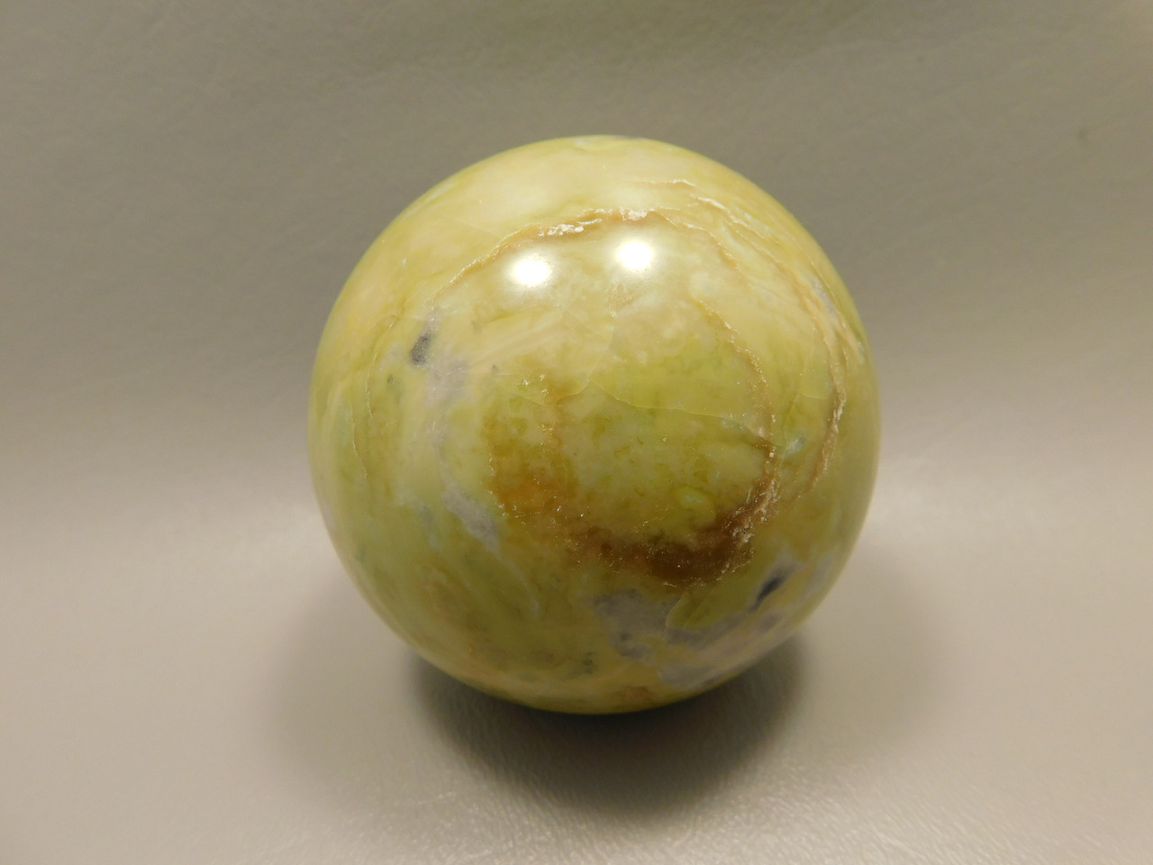 Devalite Stone Sphere Serpentine & Augite 3 inch Carved Rock Arizona #O1