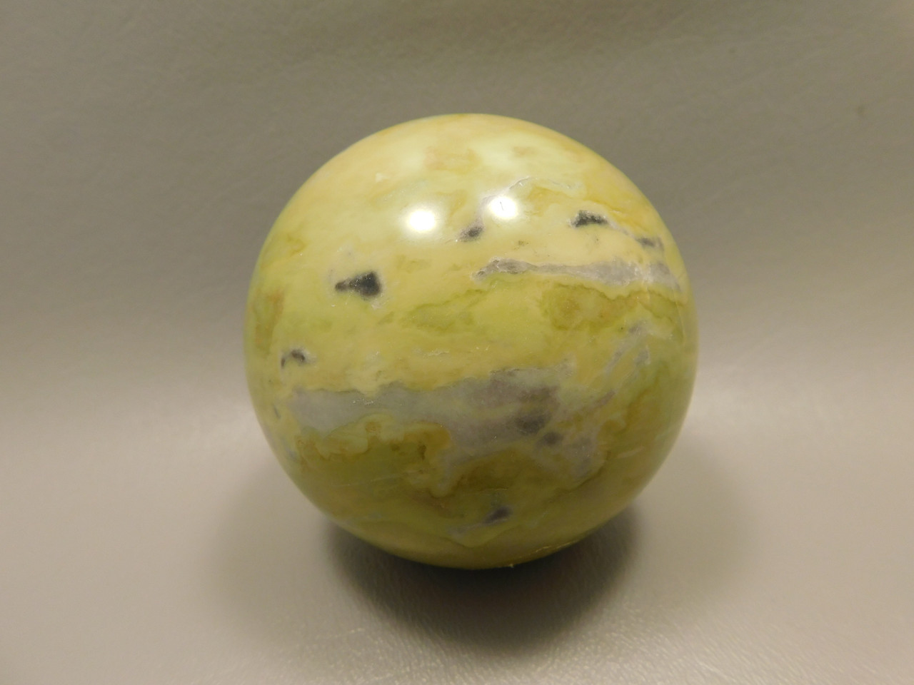 Devalite Stone Sphere Serpentine & Augite 3 inch Carved Rock Arizona #O1