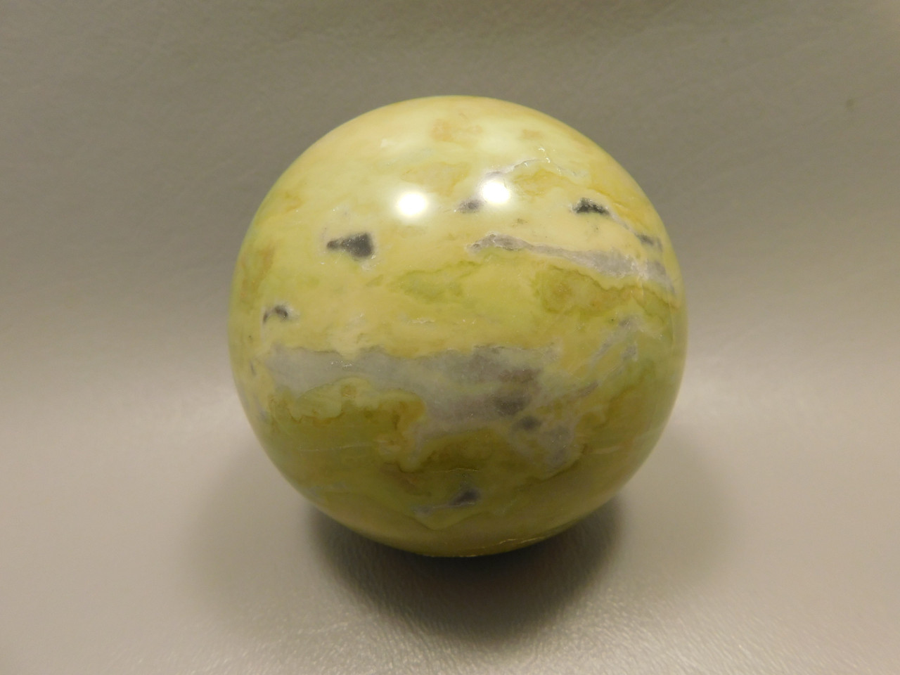 Devalite Stone Sphere Serpentine & Augite 3 inch Carved Rock Arizona #O1