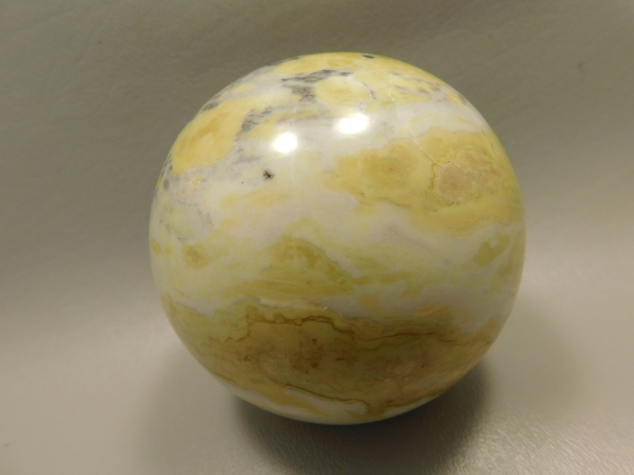 Devalite Stone Sphere Serpentine & Augite 3.25 inch Carved Rock Arizona #O2