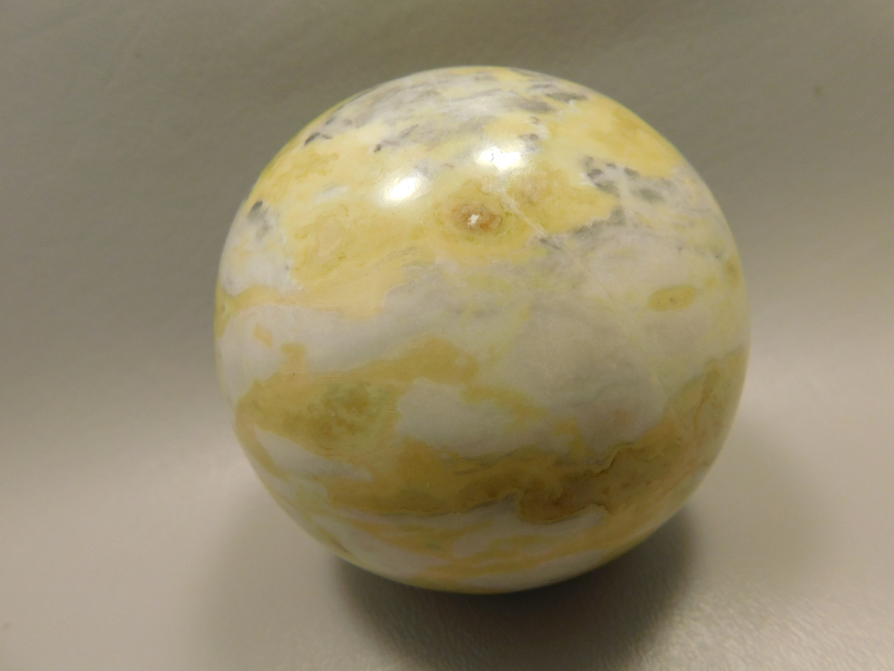 Devalite Stone Sphere Serpentine & Augite 3.25 inch Carved Rock Arizona #O2