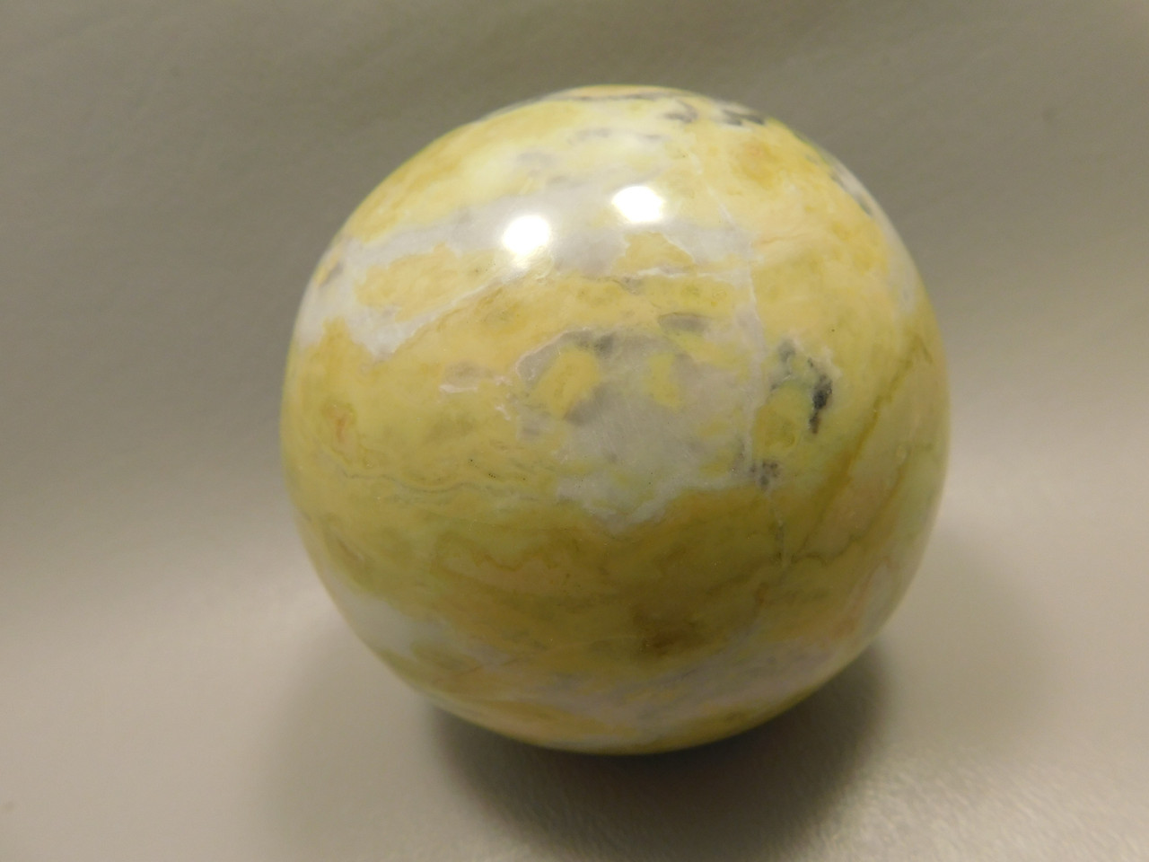 Devalite Stone Sphere Serpentine & Augite 3.25 inch Carved Rock Arizona #O2