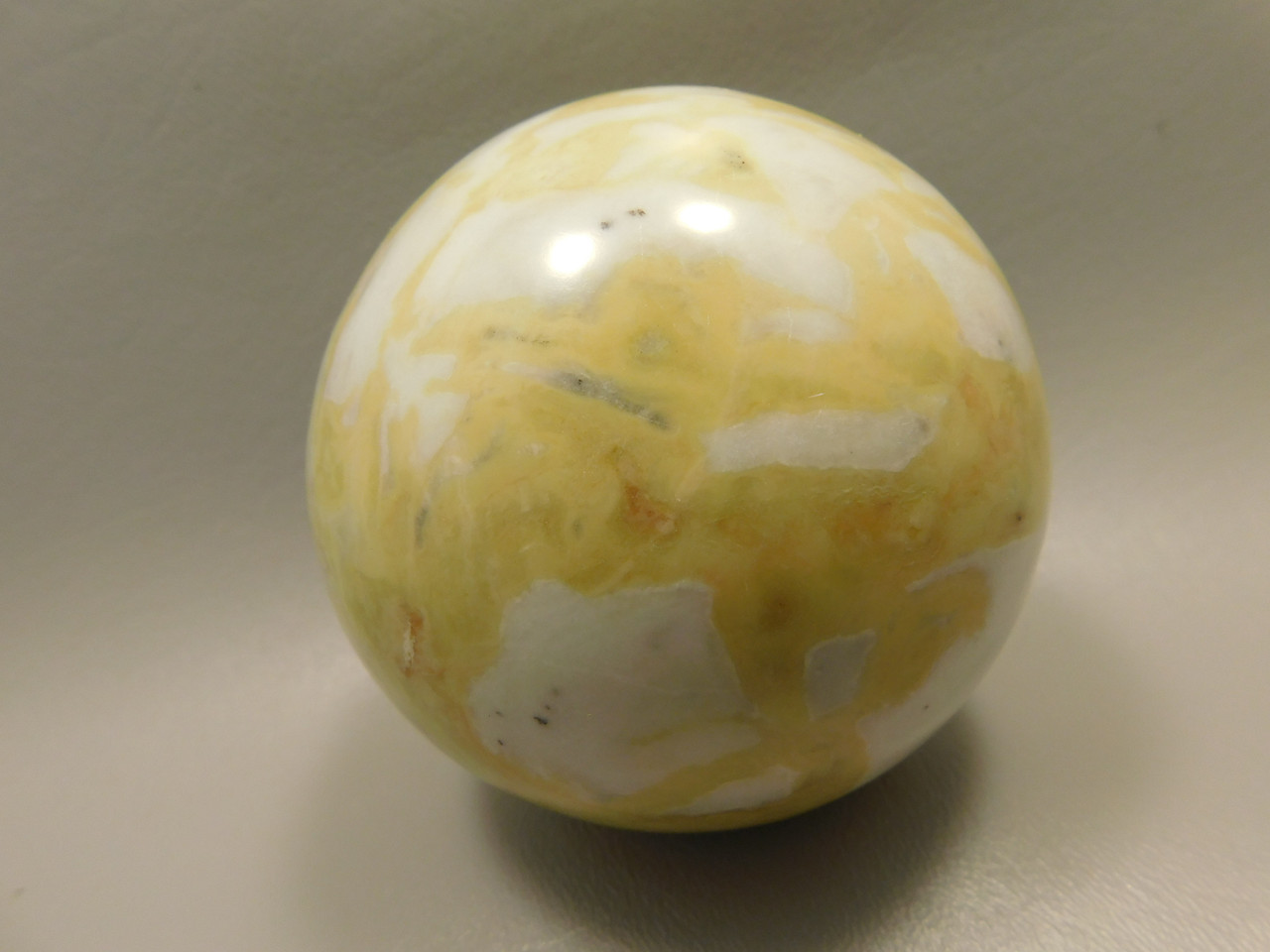 Devalite Stone Sphere Serpentine & Augite 3.25 inch Carved Rock Arizona #O2