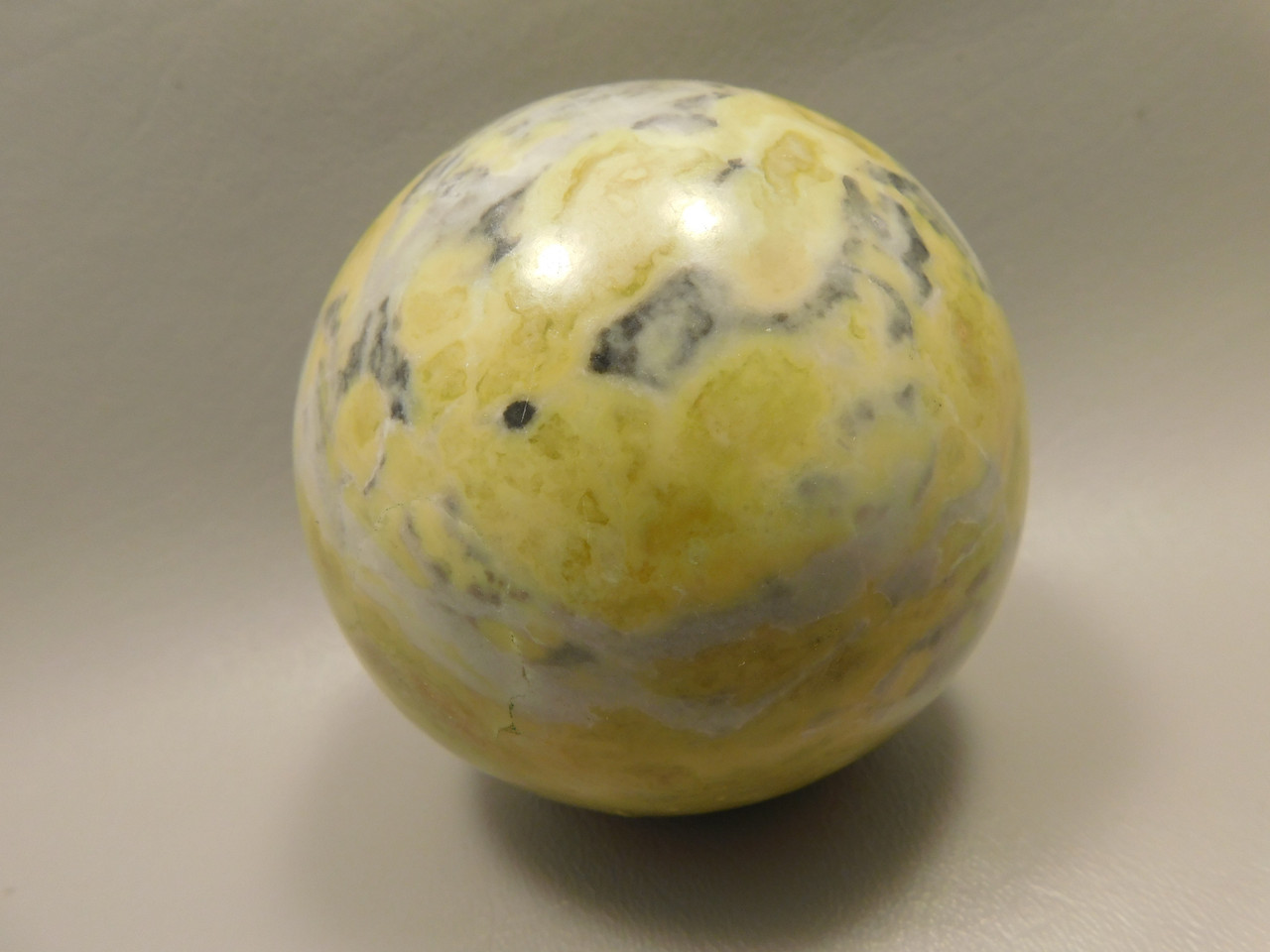 Devalite Stone Sphere Serpentine & Augite 3.25 inch Carved Rock Arizona #O2