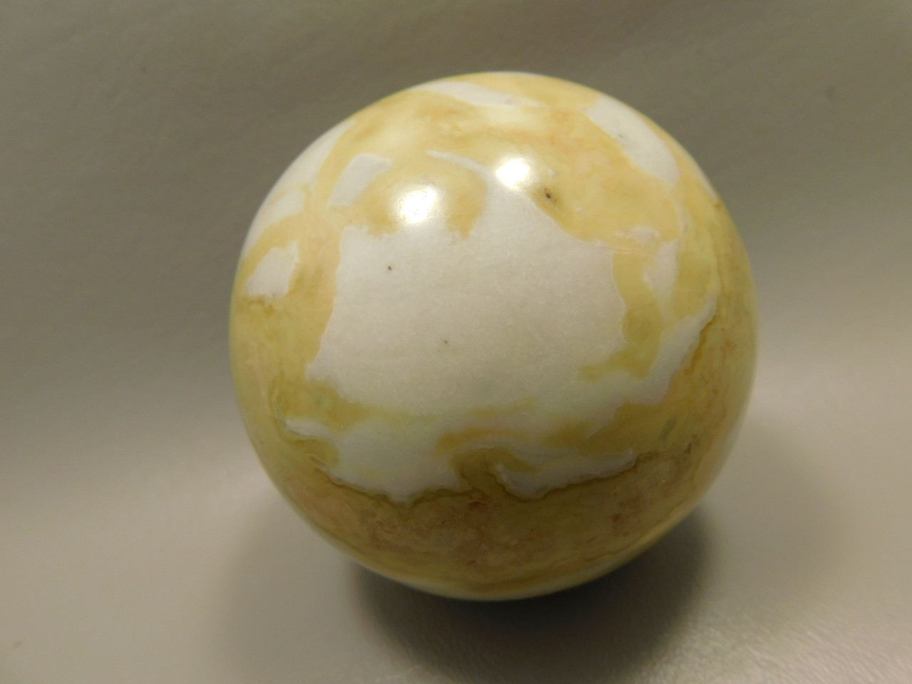 Devalite Stone Sphere Serpentine & Augite 3.25 inch Carved Rock Arizona #O2
