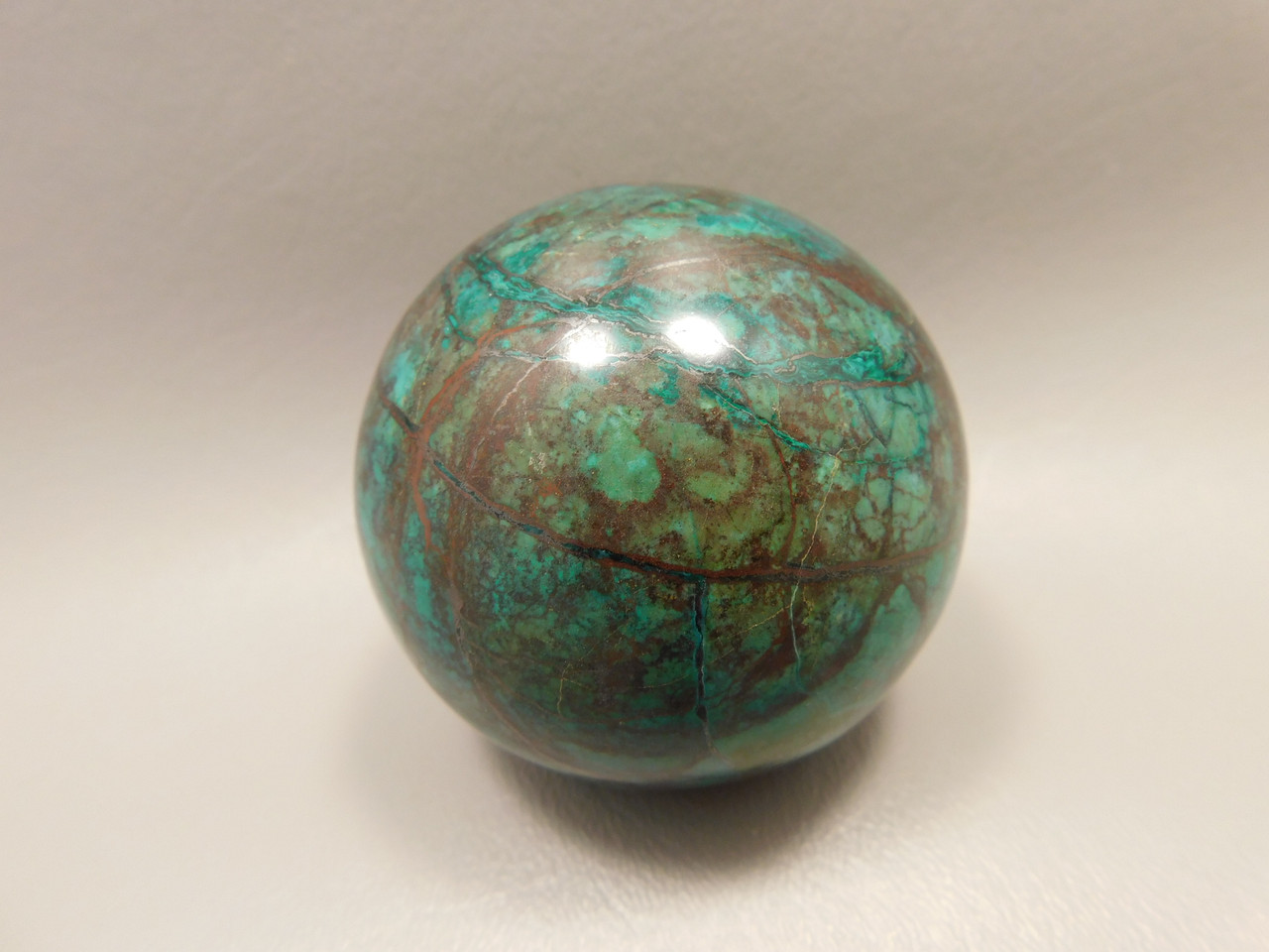 Chrysocolla Cuprite Sonora Sunset Stone Sphere 2.4 inch Rock #O2