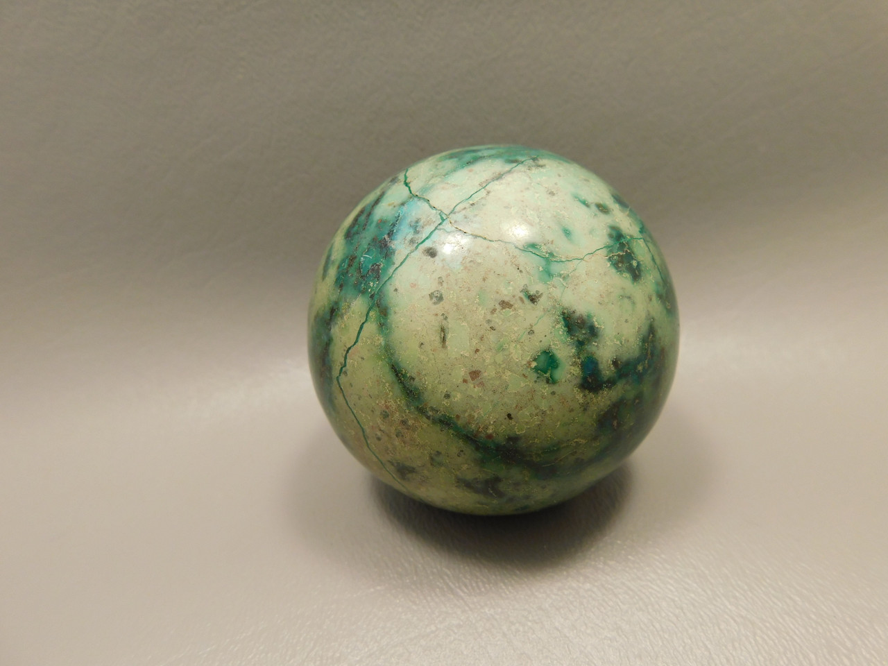 Chrysocolla Cuprite Sonora Sunset Stone Sphere 2.4 inch Rock #O3