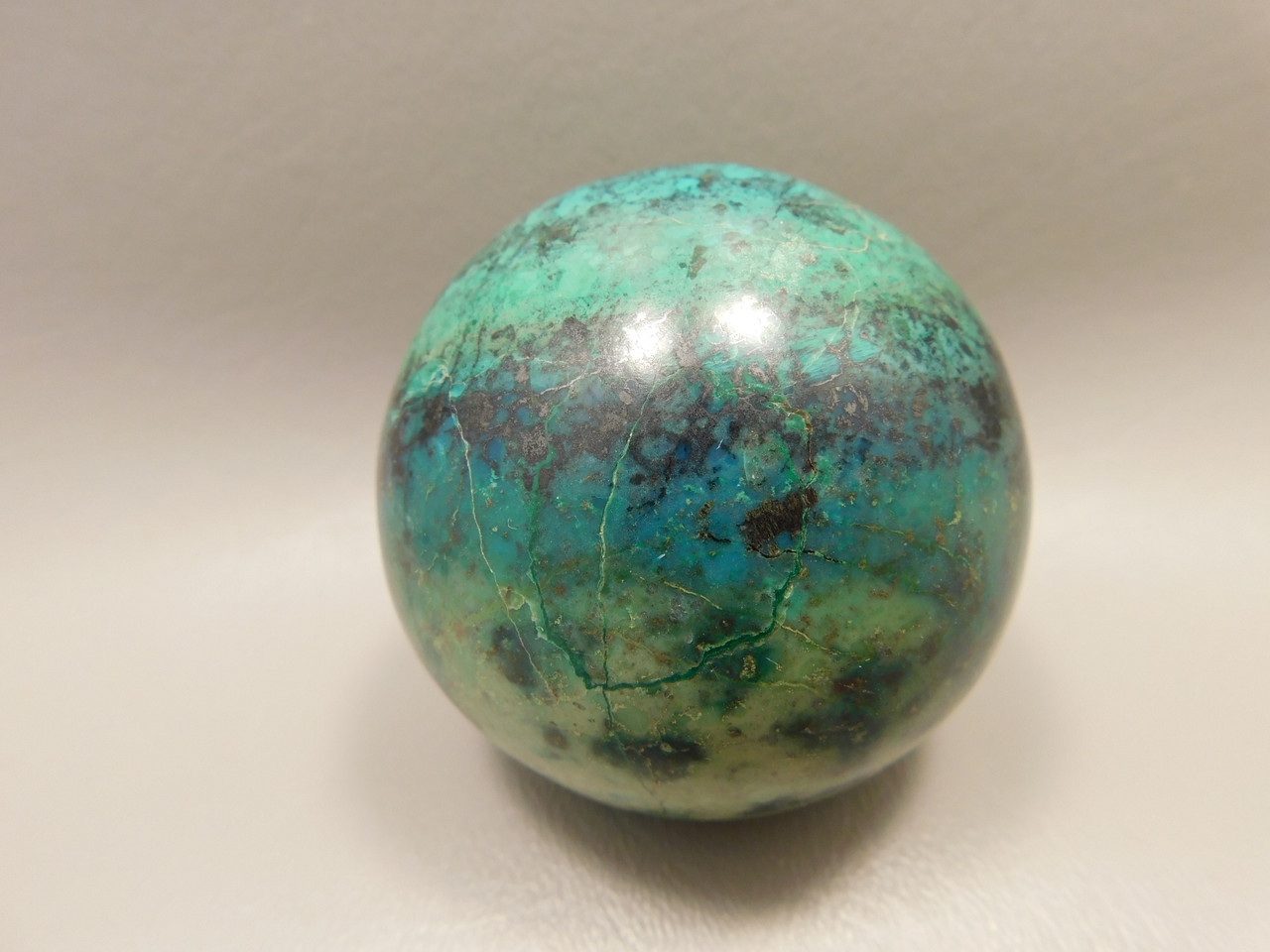 Chrysocolla Cuprite Sonora Sunset Stone Sphere 2.4 inch Rock #O3