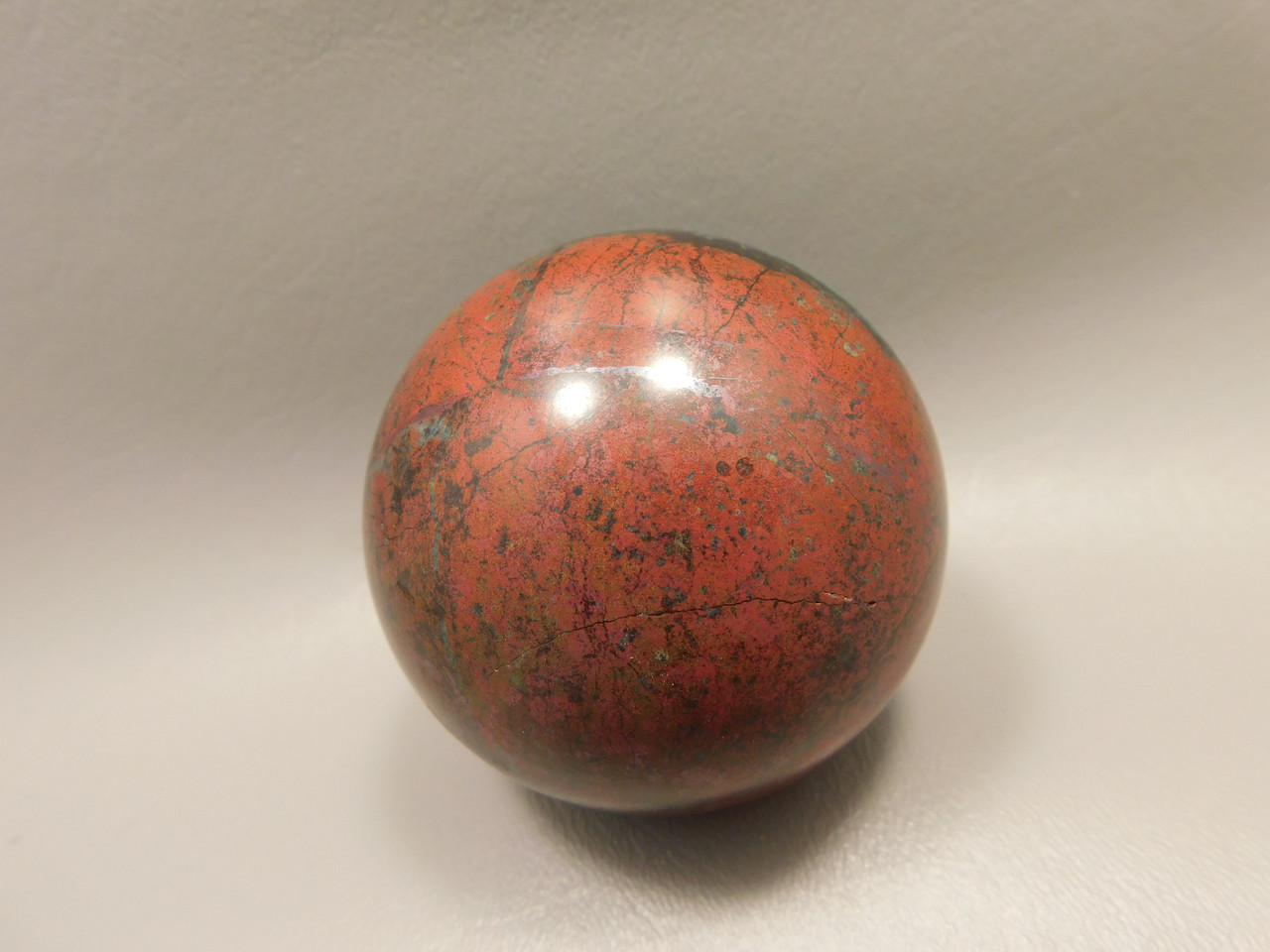Chrysocolla Cuprite Sonora Sunset Stone Sphere 2.5 inch Rock #O4
