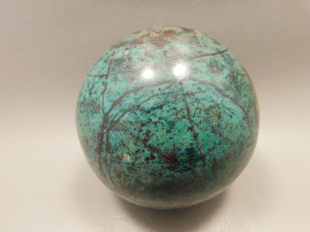 Chrysocolla Cuprite Sonora Sunset Stone Sphere 3 inch Rock #O5