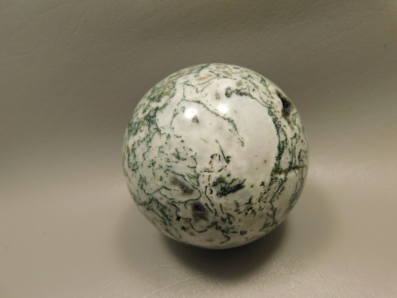 Tree Agate Stone 3 inch Stone Sphere Rock India Gemstone Ball #O4