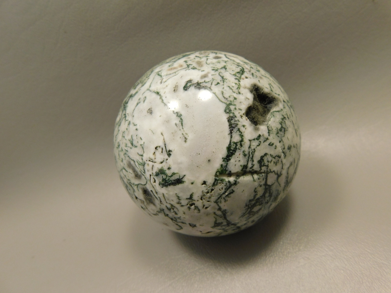 Tree Agate Stone 3 inch Stone Sphere Rock India Gemstone Ball #O4