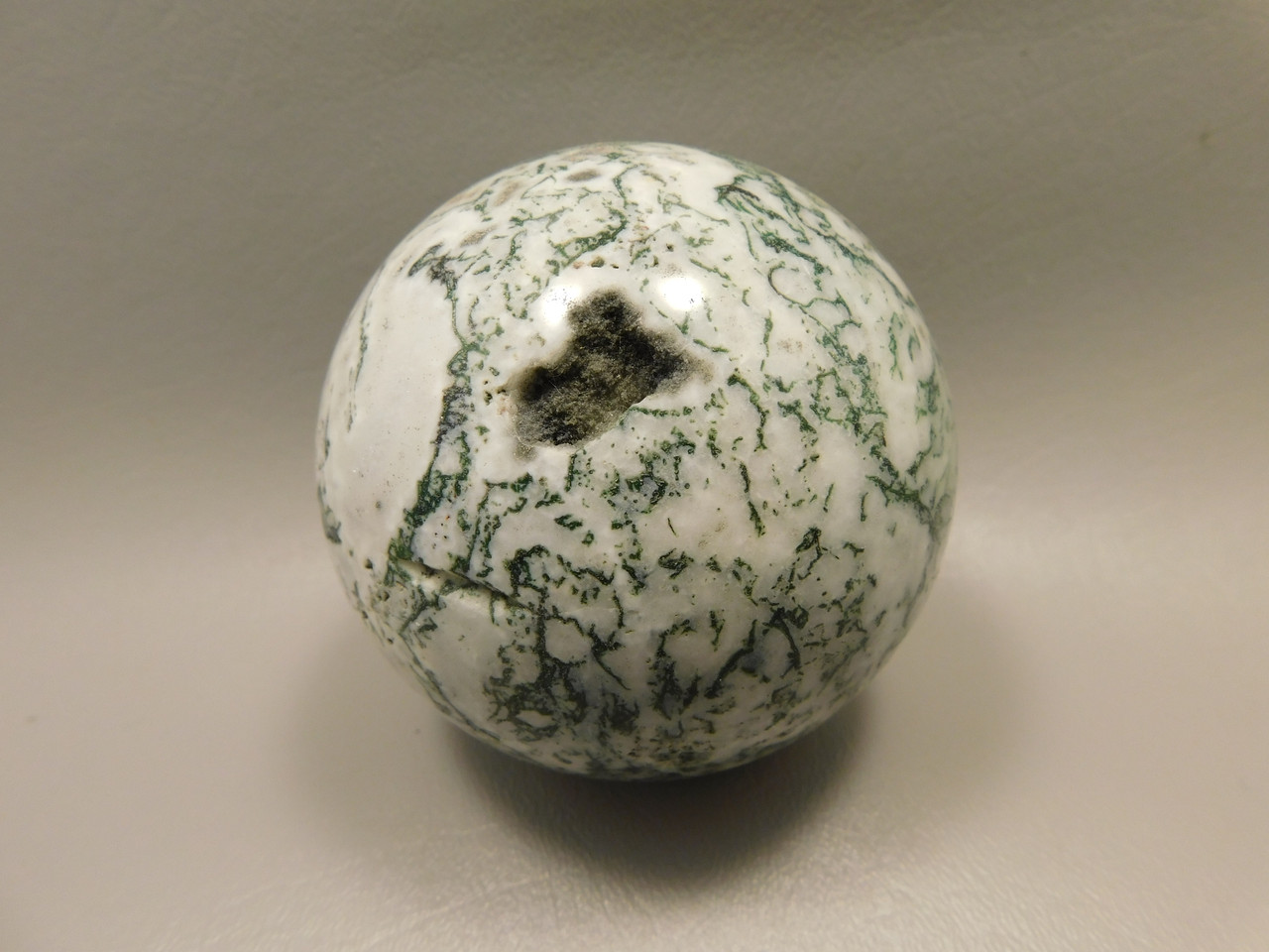 Tree Agate Stone 3 inch Stone Sphere Rock India Gemstone Ball #O4