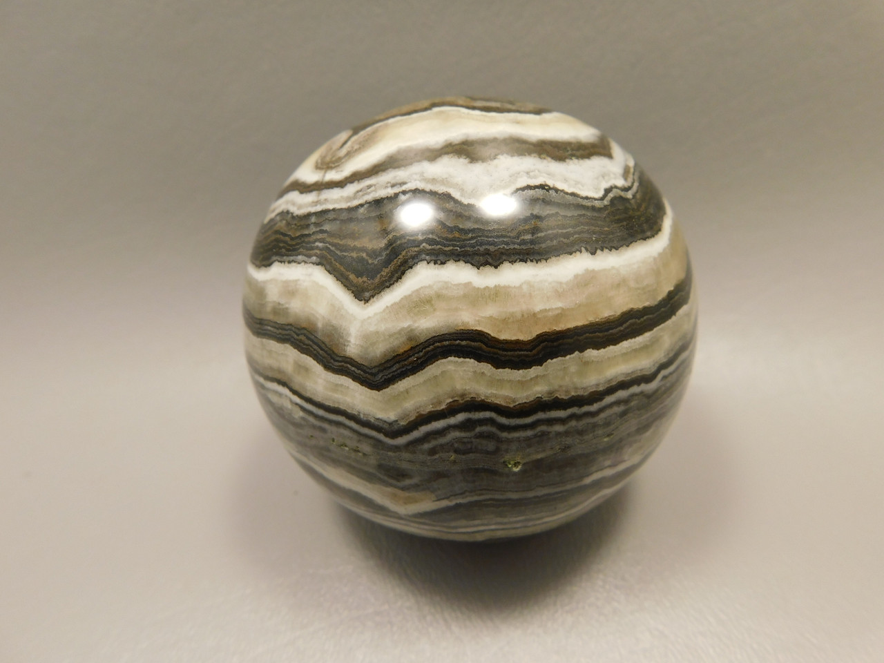 Spirit Stone 2.8 inch Rock Sphere Banded Travertine Arizona #O5