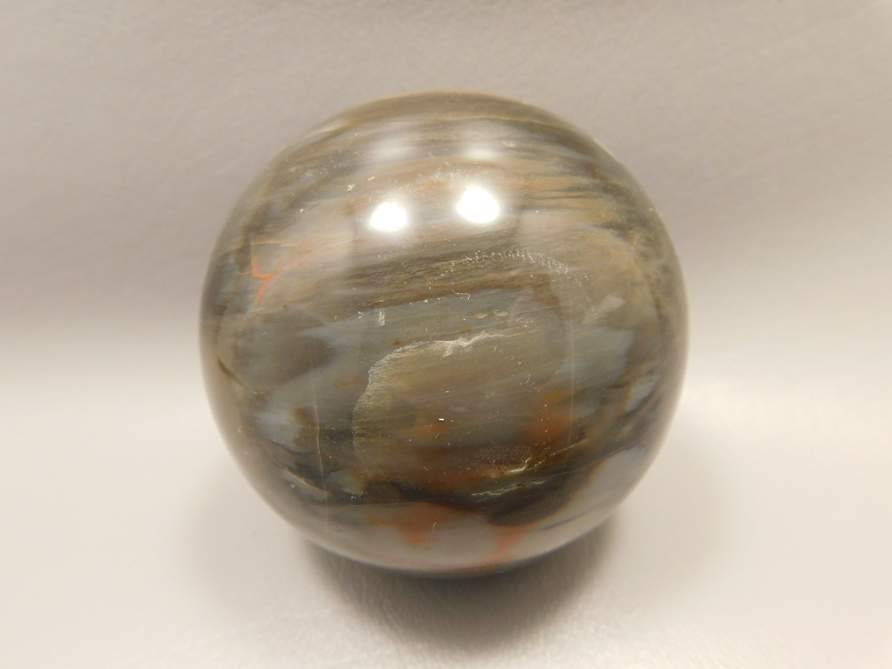 Petrified Wood Sphere Stone 3 inch Fossilized Ball 75 mm Arizona #OA2