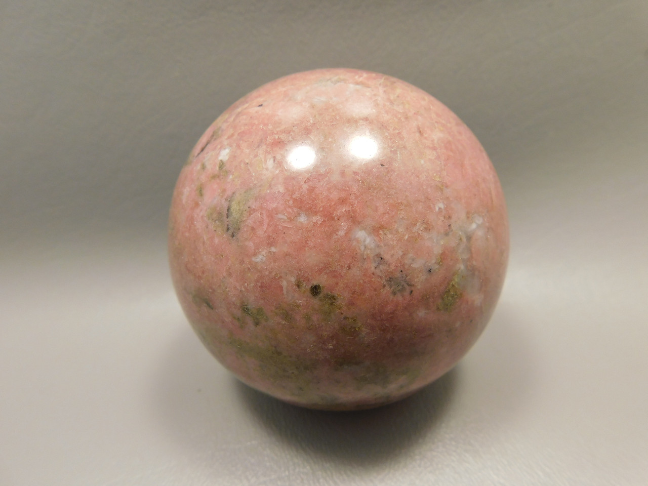 Rhodonite Sphere Shaped 2.9 inch Polished Rock Pink Gemstone #O3
