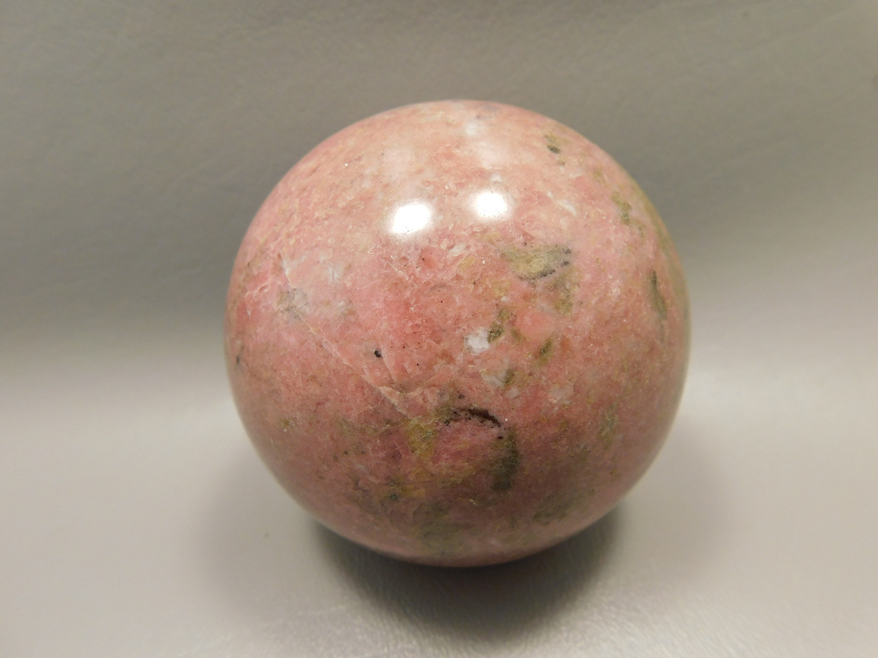 Rhodonite Sphere Shaped 2.9 inch Polished Rock Pink Gemstone #O3