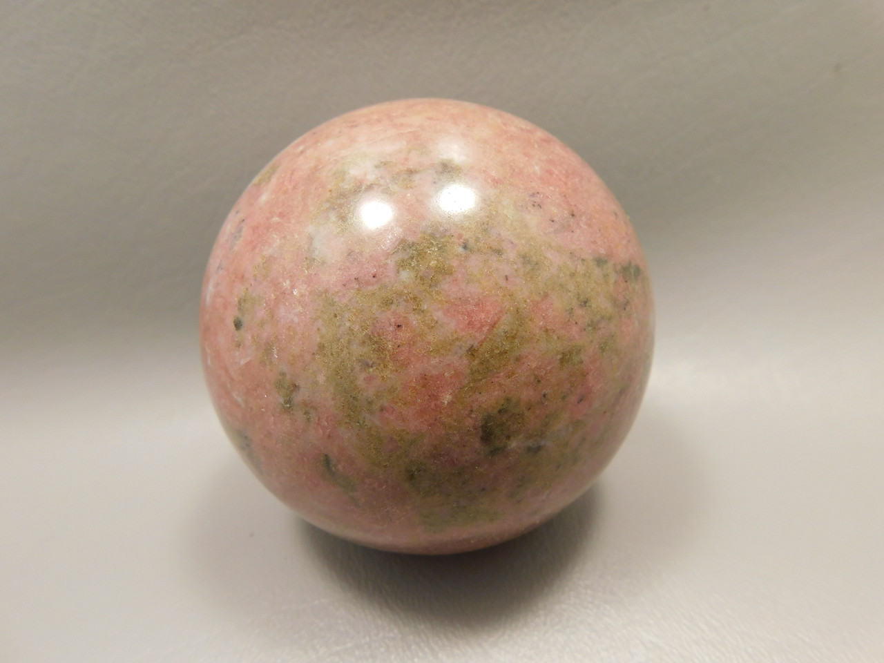 Rhodonite Sphere Shaped 2.9 inch Polished Rock Pink Gemstone #O3