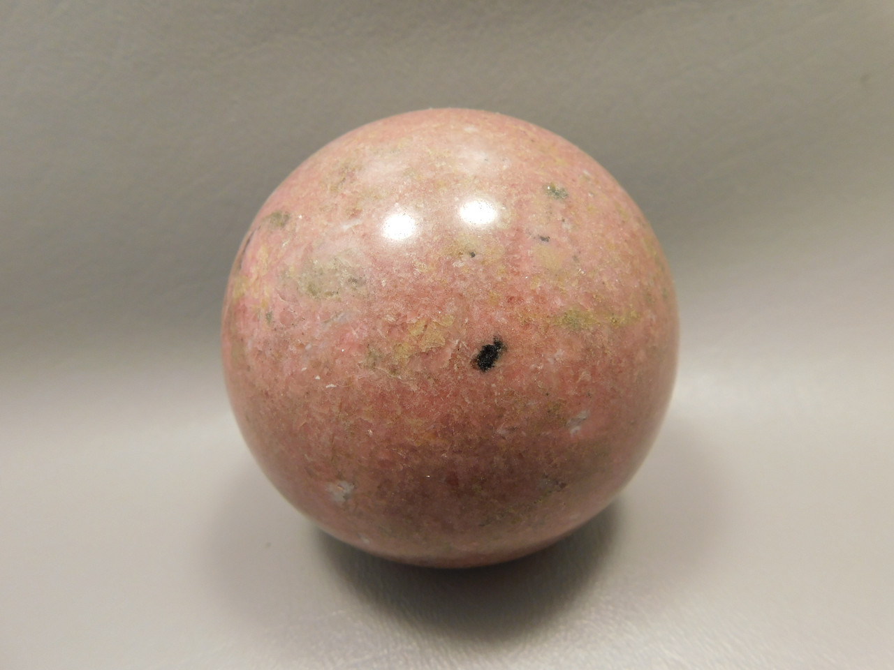 Rhodonite Sphere Shaped 2.9 inch Polished Rock Pink Gemstone #O3