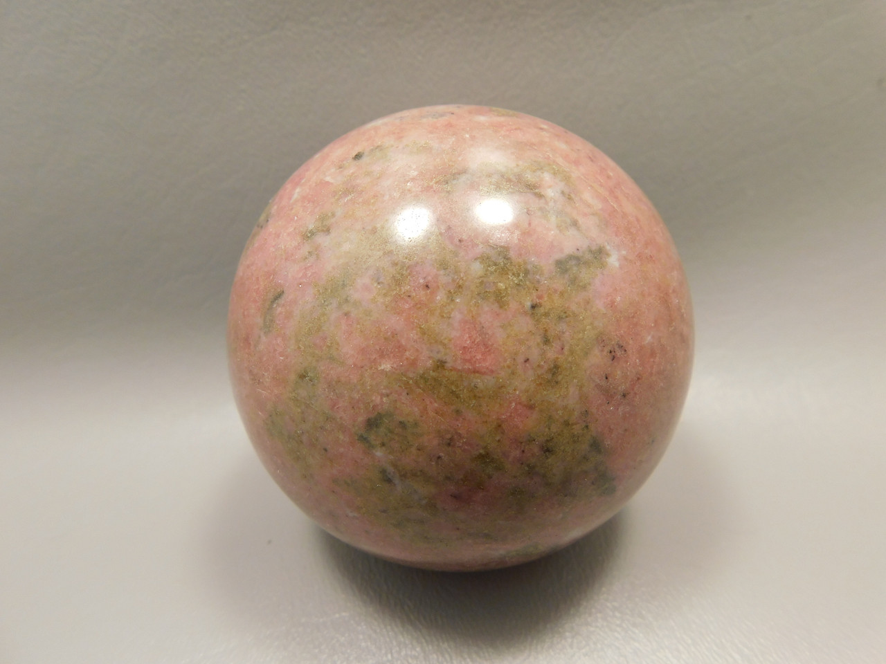 Rhodonite Sphere Shaped 2.9 inch Polished Rock Pink Gemstone #O3