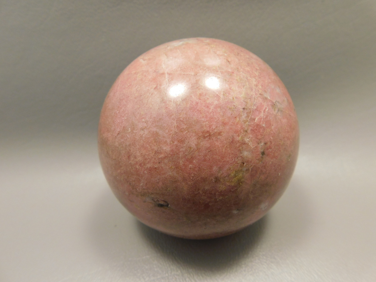 Rhodonite Sphere Shaped 2.9 inch Polished Rock Pink Gemstone #O3