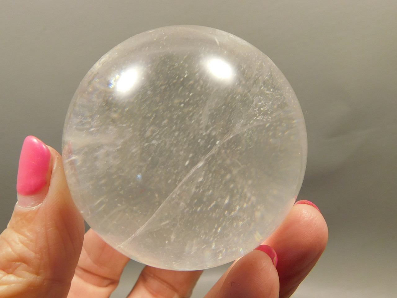 Clear Quartz Crystal Ball 2.25 inch Polished Stone Sphere Brazil #Ob9