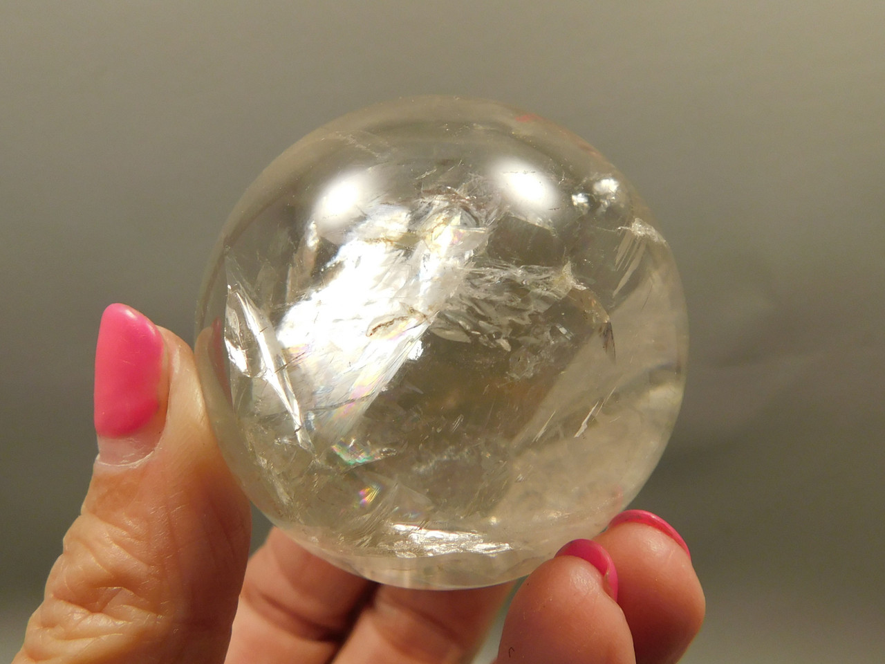 Clear Quartz Crystal Ball 2 inch Polished Stone Sphere Brazil #Ob13