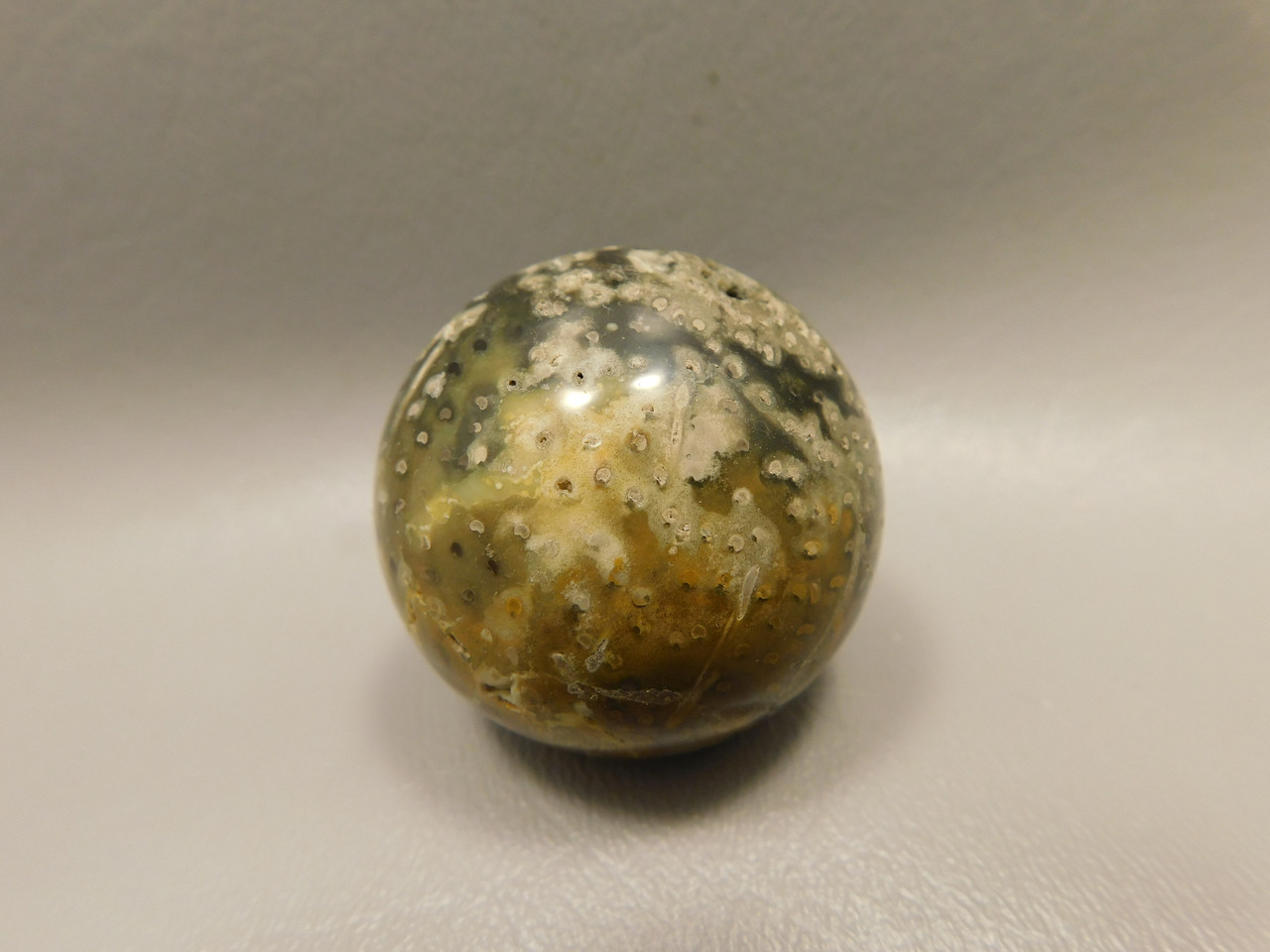 Petrified Palm Wood Sphere 1.6 inch Stone 40 mm Indonesia #O31