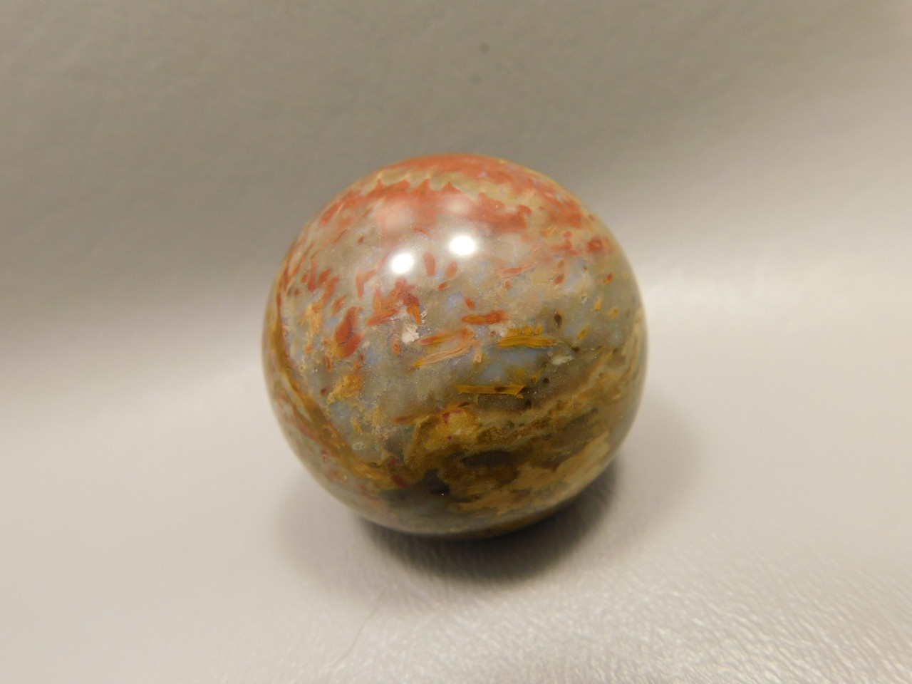 Petrified Palm Wood Sphere 1.6 inch Stone 40 mm Indonesia #O33