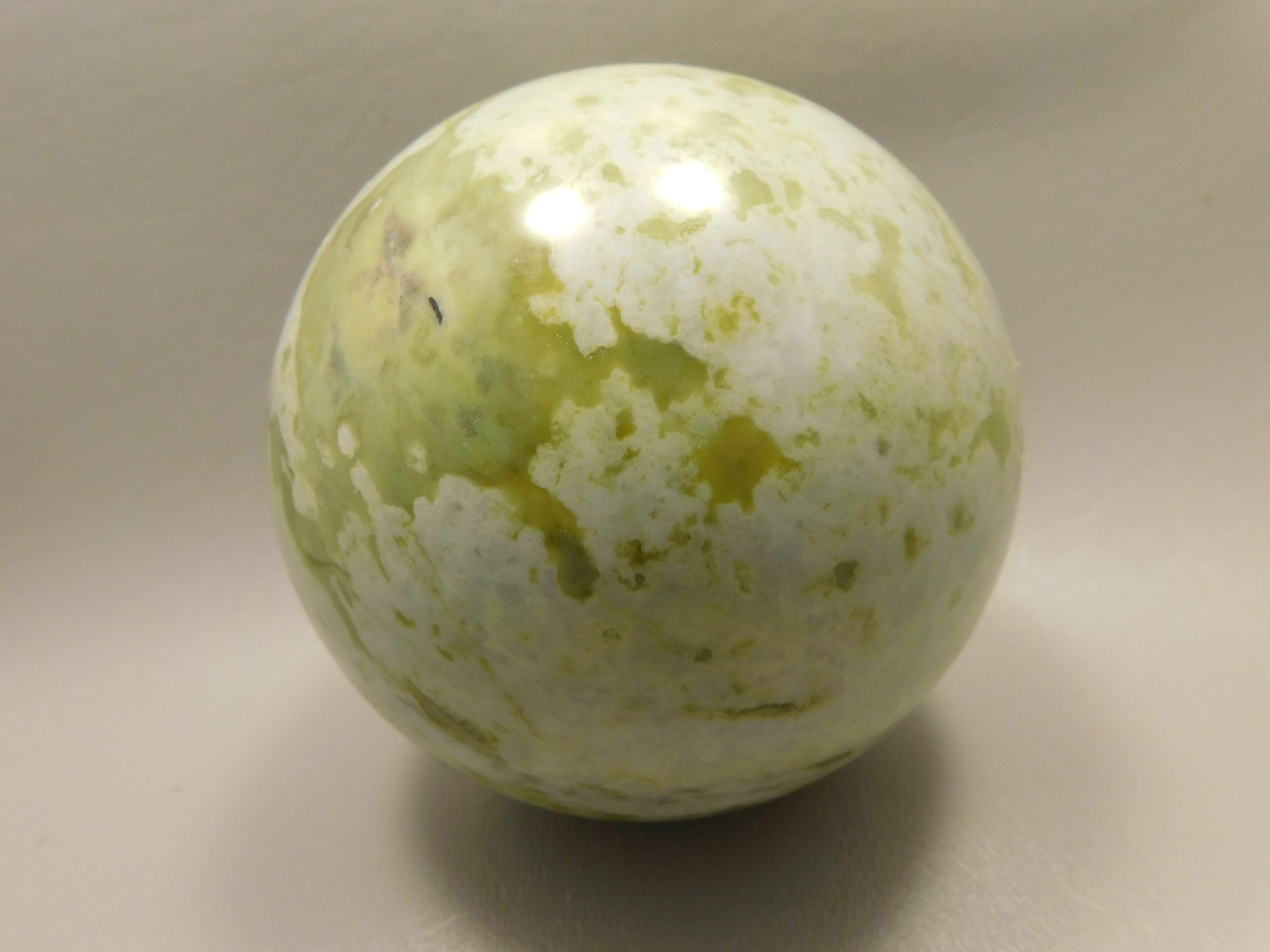 Devalite Stone Sphere Serpentine & Augite 3.8 inch Carved Rock Arizona #OL3